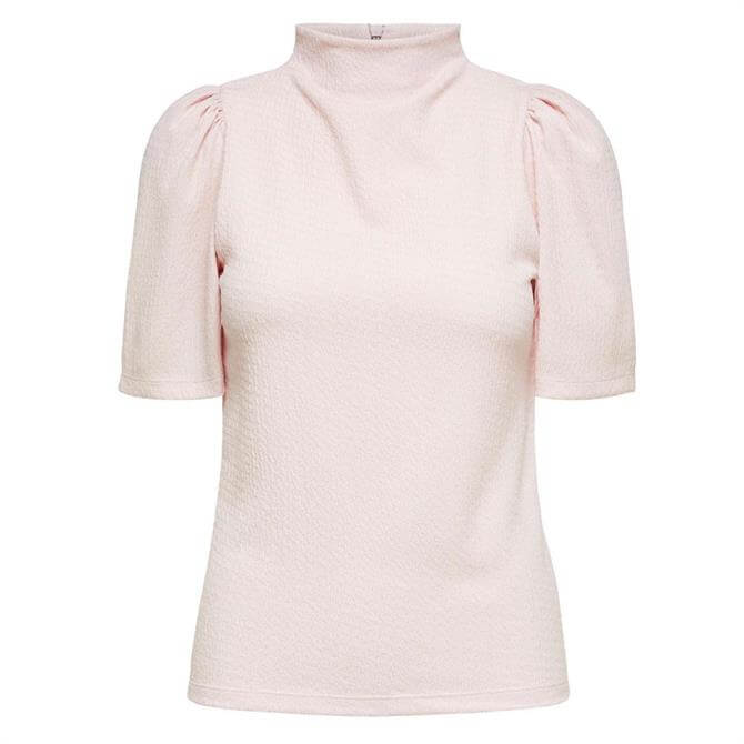 Selected Femme Minna High Neck Short Sleeve T-Shirt